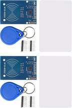 AITRIP 2PCS Reader Module Kit Mifare RC522 Reader Module with S50 Blank Card and Key Ring Compatible with Arduino Raspberry Pi