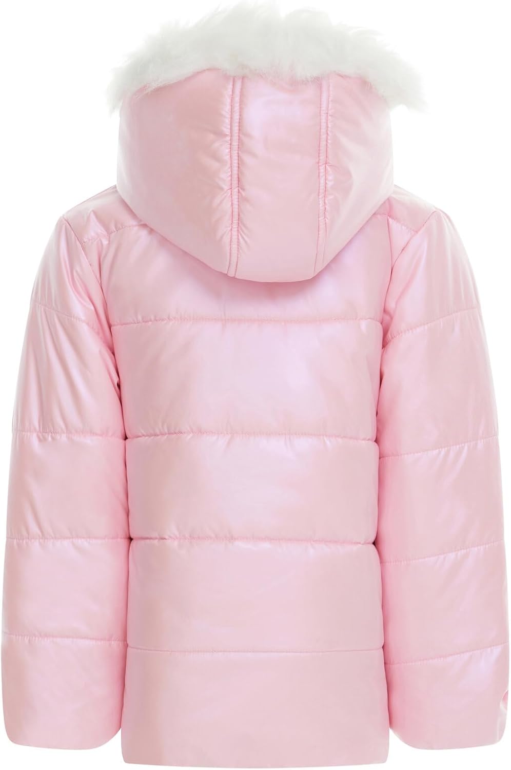Girls' Faux Fur Hooded Puffer Coat Toddler to Big Kid