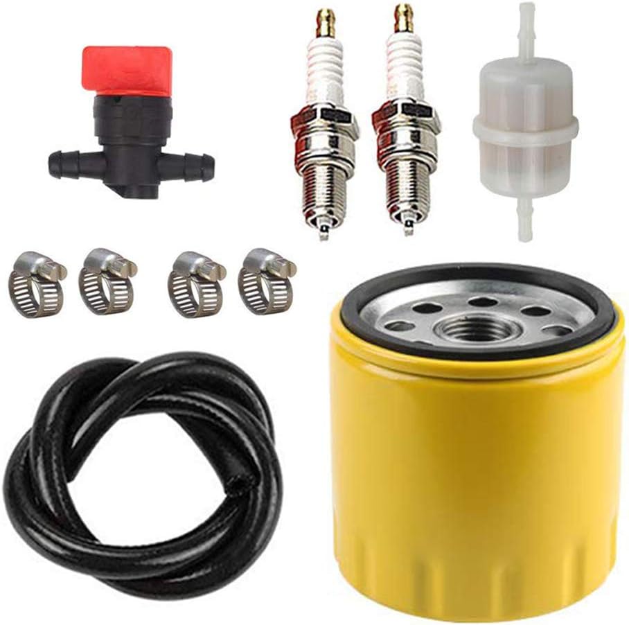 32-083-09-S Air Filter with 52 050 02-S Oil Filter Spark Plug Tune Up Kit Compatible with Kohler 32 083 09 32 883