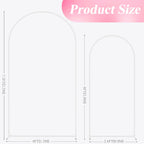 Wedding Arch Backdrop Stand 7.2FT,6FT White Metal Arch Stand Set