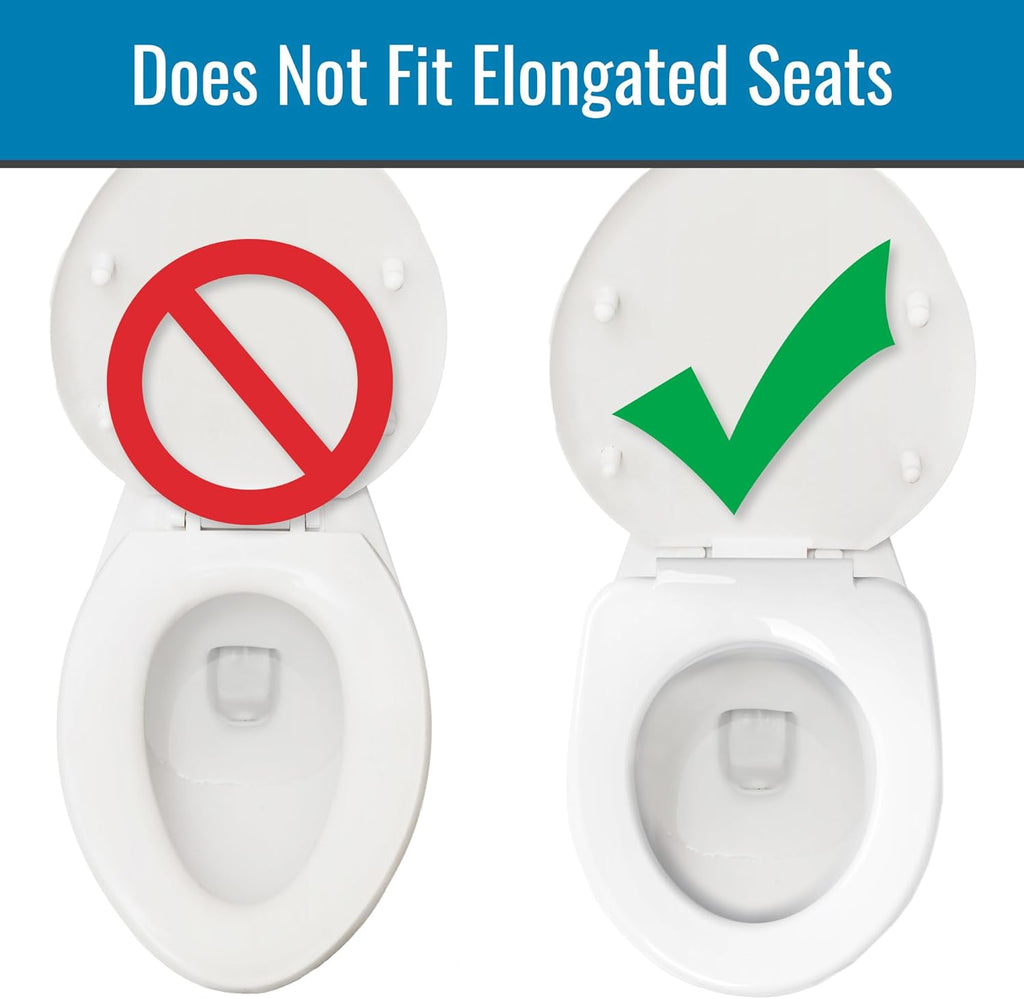 Enhanced Comfort 5" Raised (Round) Toilet Seat Risers for Seniors 5 Slip Resistant Pads FSA/HSA Eligible Padded
