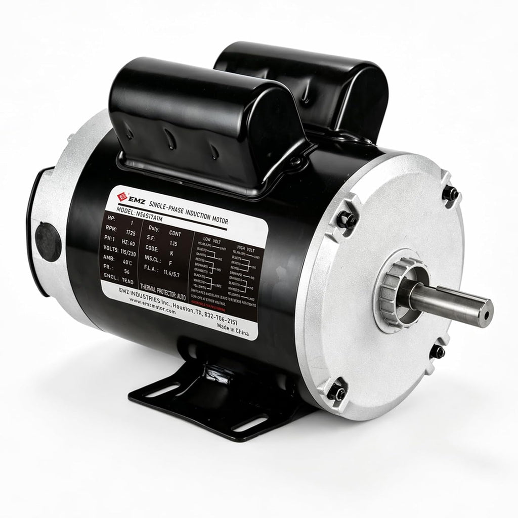 1 HP Farm Duty Electric Motor, 1725 RPM, 115/230V, 56 Frame, Fan Motor