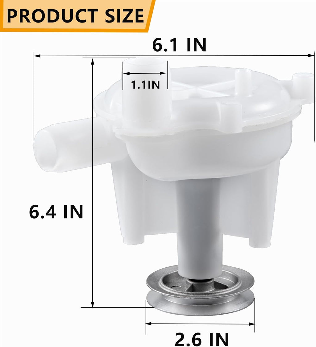 202203 WP6-2022030VP Washer Drain Pump Fits for Whirlpool Maytag Washers | Replaces Part 2022030 202204 202532