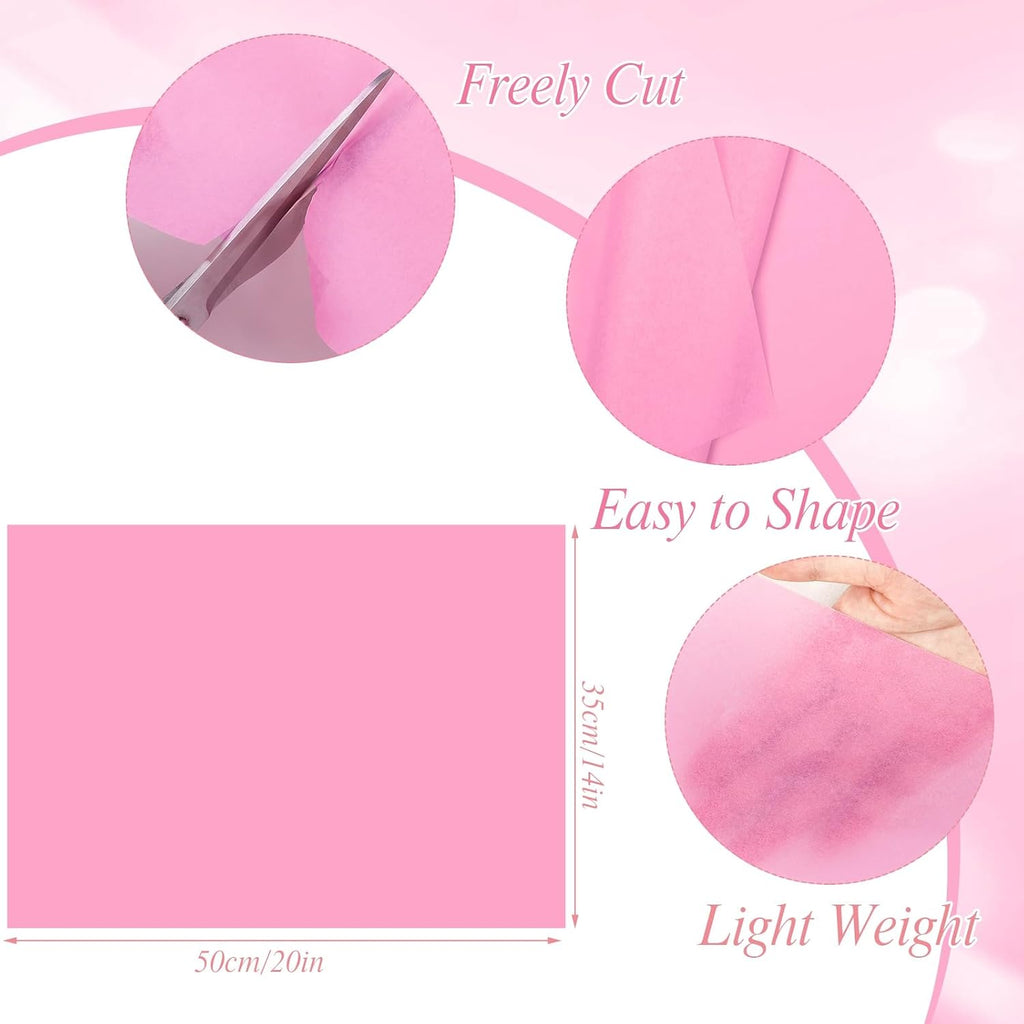 80 Sheets Pink Tissue Paper, Tissue Paper for Bouquets 20" x 14"