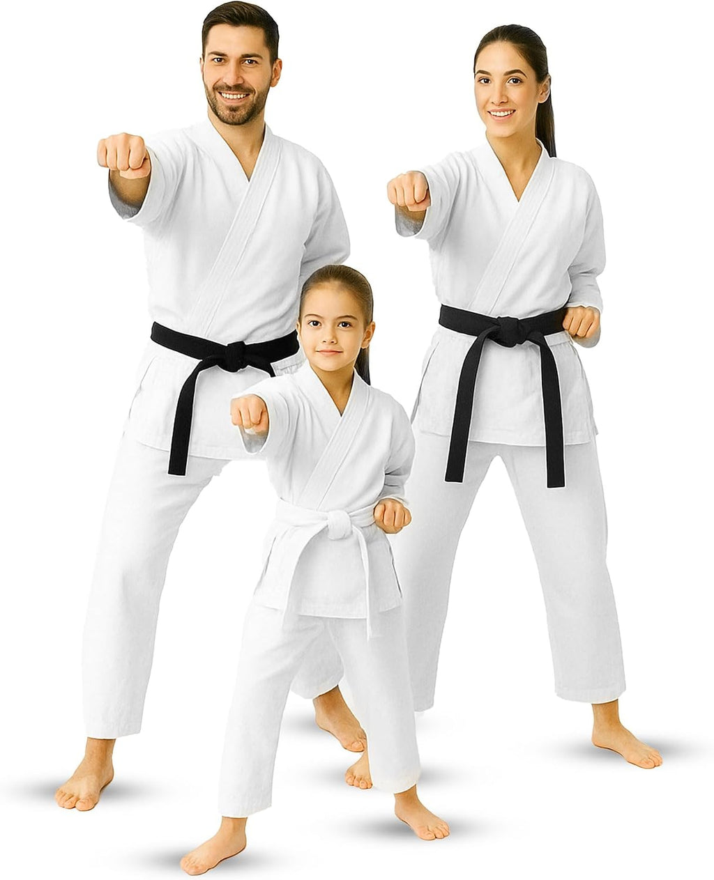 Karate Uniform for Kids & Adults Lightweight Student Karate Gi Martial Arts Uniform black with Belt