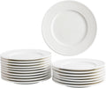 6 Inch Ceramic Appetizer Plates, White Salad Dessert Plate Set of 18