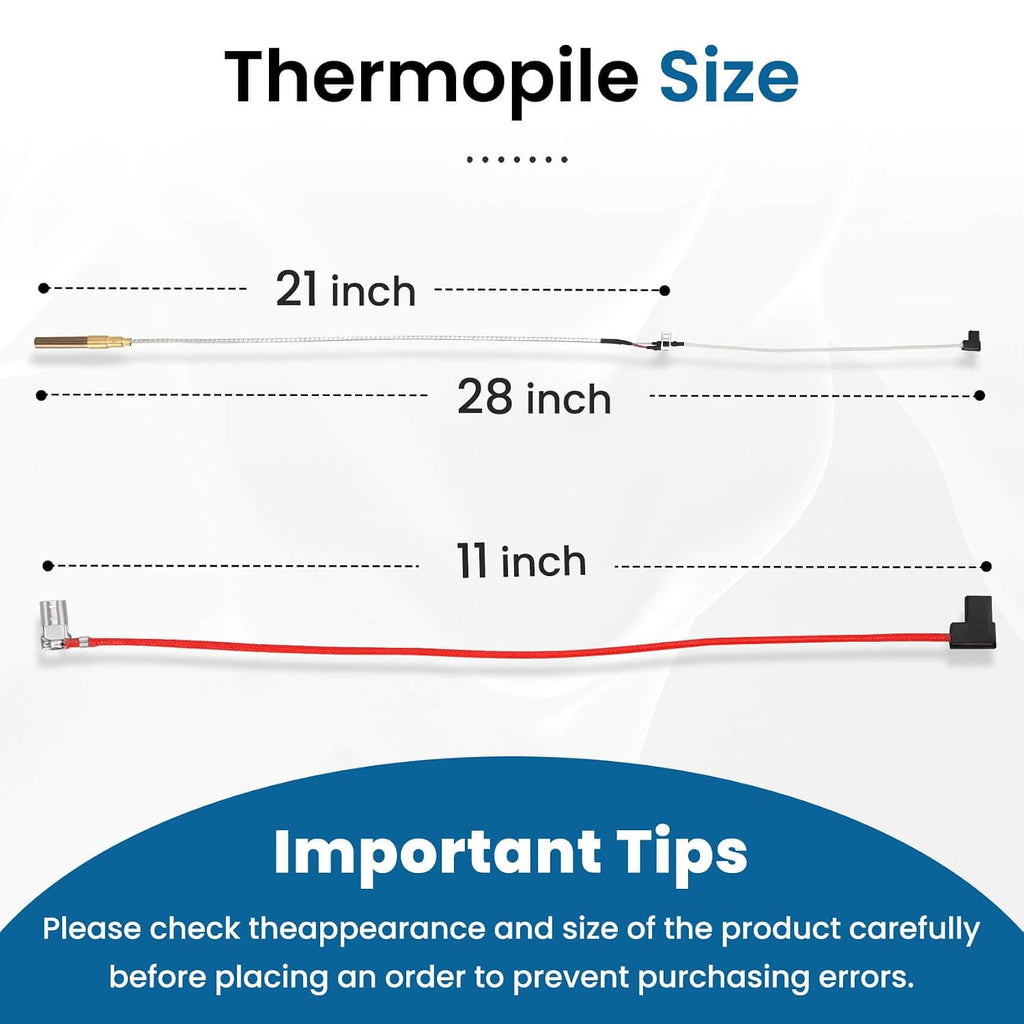 750 Mv 100112328 Thermopile Compatible with Reliance, Whirlpool, A.O.Smith, Kenmore, American Water Heater, Replace 6911197, 9007872005, 100094024,100112327，21 inch