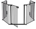 118" Wide Baby Gate Metal Safety Playpen - Fireplace Fence for Toddler/Pet/Dog, Fits 72"- 118" Wide, 5-Panel (30" H
