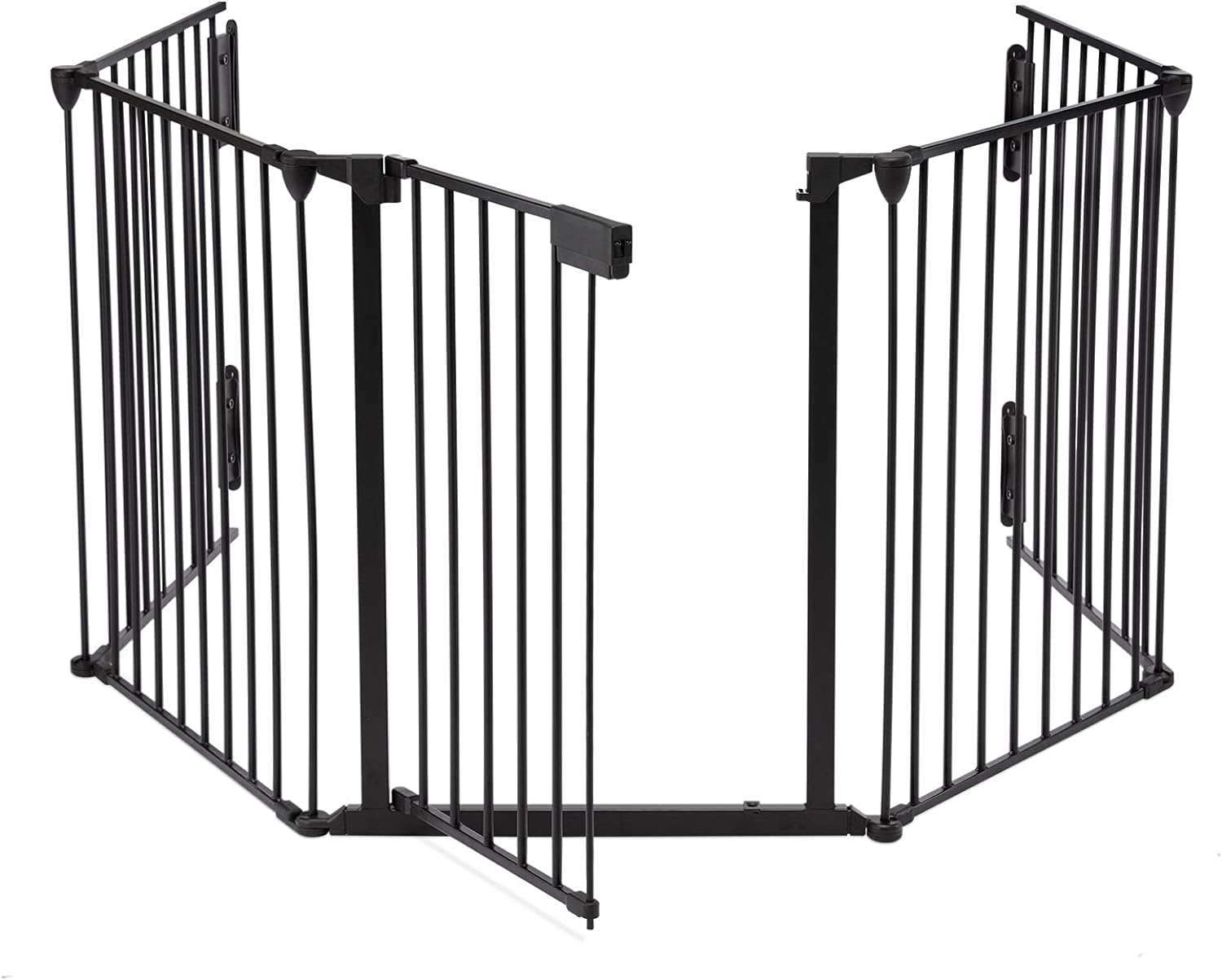 118" Wide Baby Gate Metal Safety Playpen - Fireplace Fence for Toddler/Pet/Dog, Fits 72"- 118" Wide, 5-Panel (30" H
