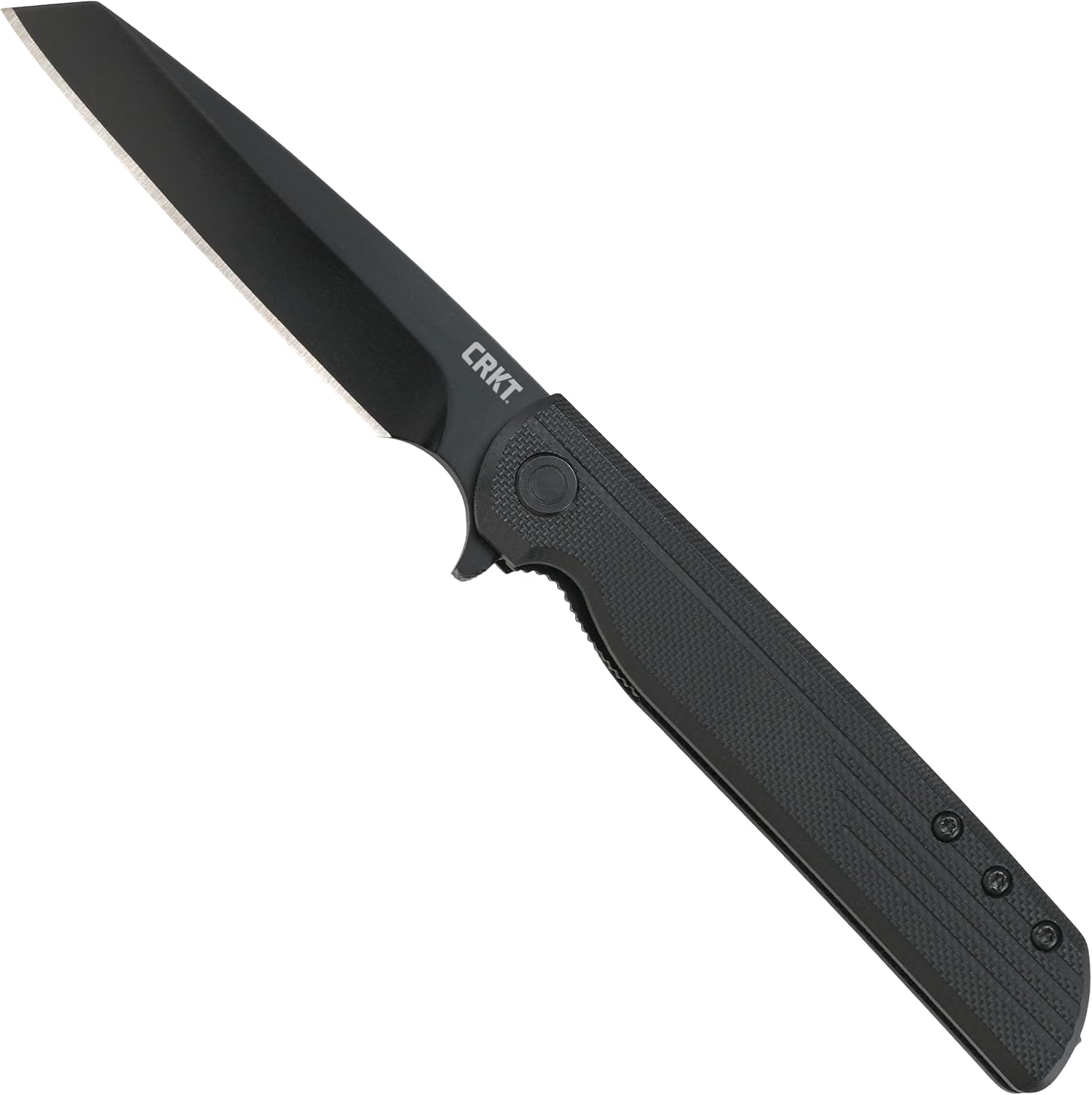 LCK + EDC Assisted Folding Knife with Liner Lock, Black, 3802K | 3.24" Tanto Blade, Lightweight GRN Handle, Stainless