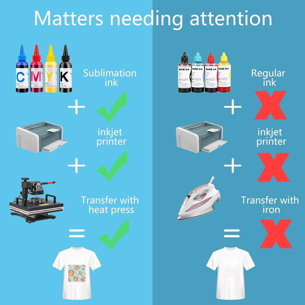 Sublimation Paper for T-Shirts & Mug,150 Sheets 105g 8.5x11 Inch A4 | Smooth Jam-Free & Instant Dry:High Transfer