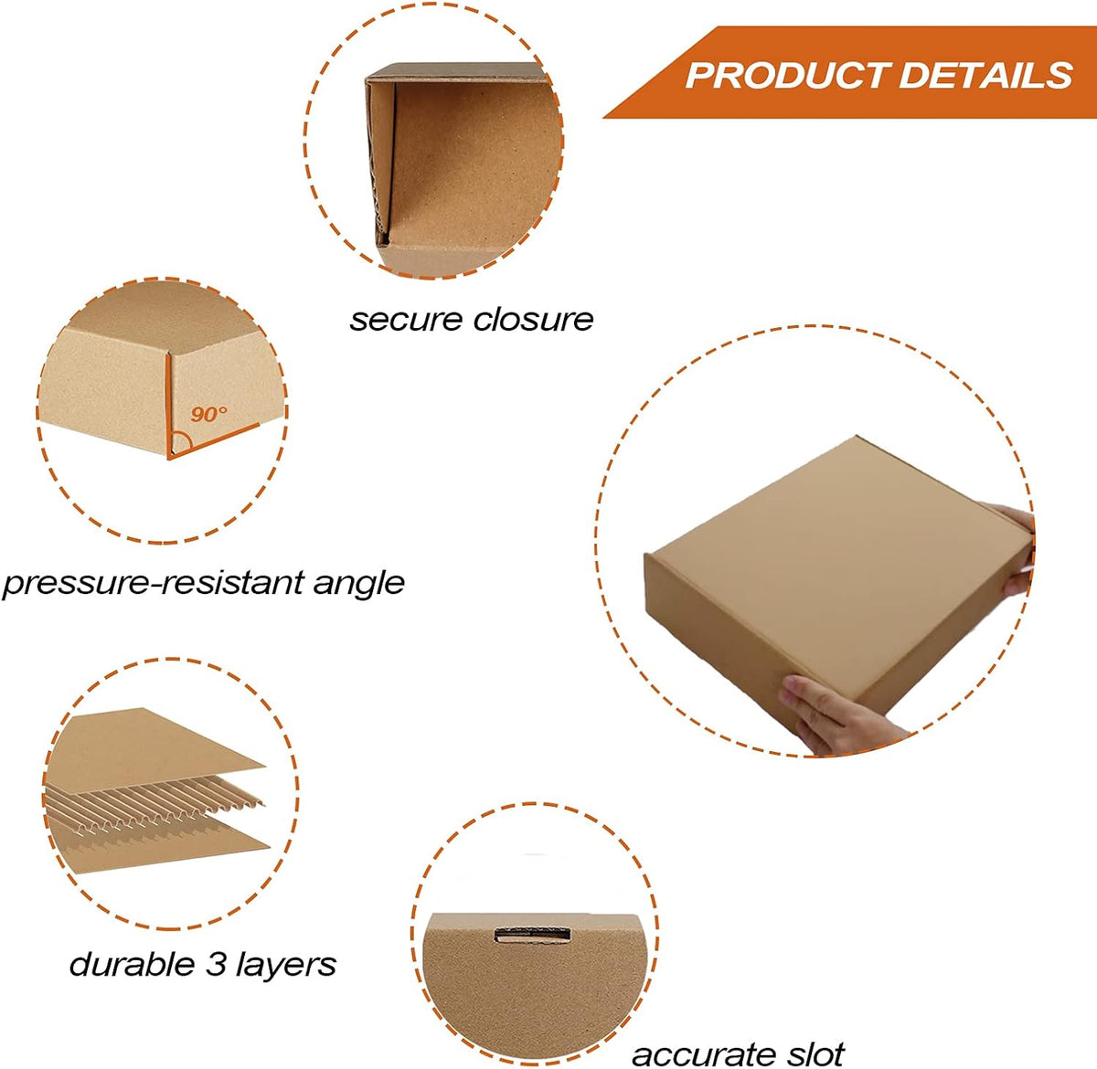 20 Pack 12x9x3 inch Cardboard Shipping Boxes, Brown Mailing Box