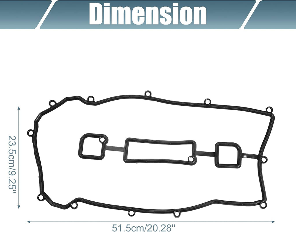 uxcell LF1410230 Engine Valve Cover Gaskets for Mazda 6 02-07 Black Rubber