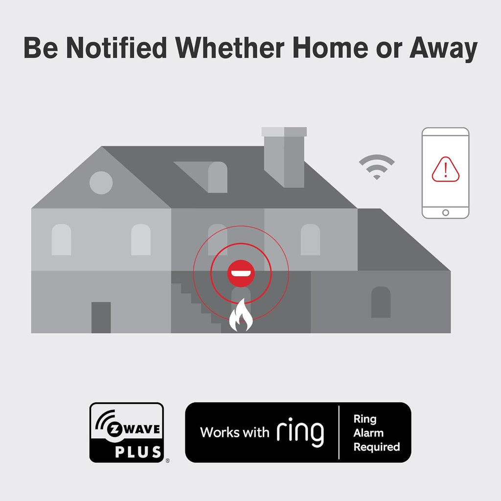 New 2025 First Alert SMCO410 Z-Wave Battery-Powered Smoke Detector & Carbon Monoxide Alarm, Works with Ring Alarm