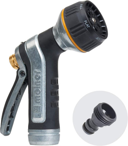 65020-AMZ Metal Multi-Pattern Hose Nozzle with Rear Trigger Grip, 7 Spray Patterns, Heavy-Duty Metal Construction
