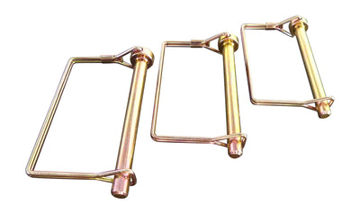 #00842, Double Wire Lock Pin 5/16” Dia. x 3” Long, Square, Hitch Pins, PTO Pins, Quick-Release, Can Replace a Clevis