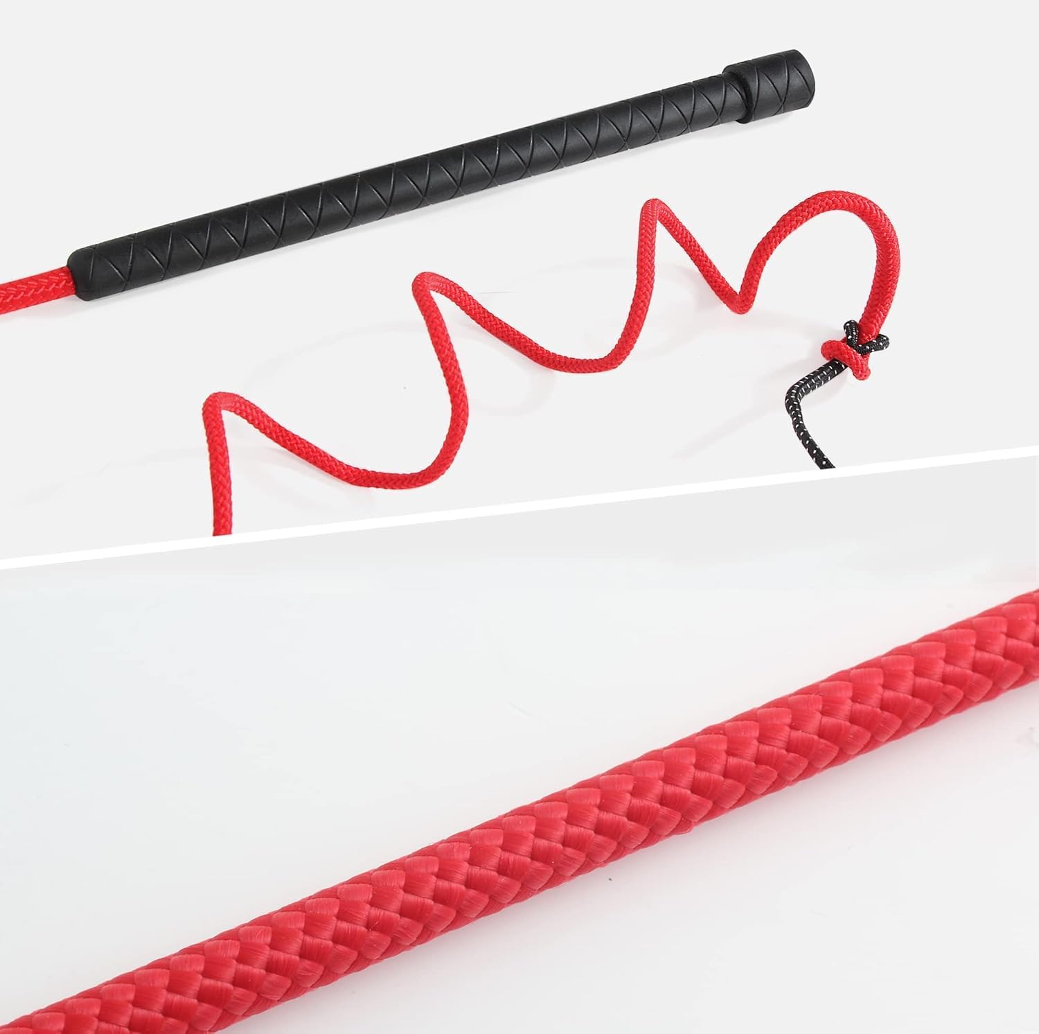 Horse Lunge Whip Training Stick and Whip 5.9 Feet Long Whip+6.3 Feet Drop for Dogs Horses(Can Detachable into Two