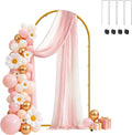 6 FT Wedding Arch Frame Backdrop Stand for Party, Balloon Arch Stand, Wedding Arches for Ceremony, Metal Gold Arch