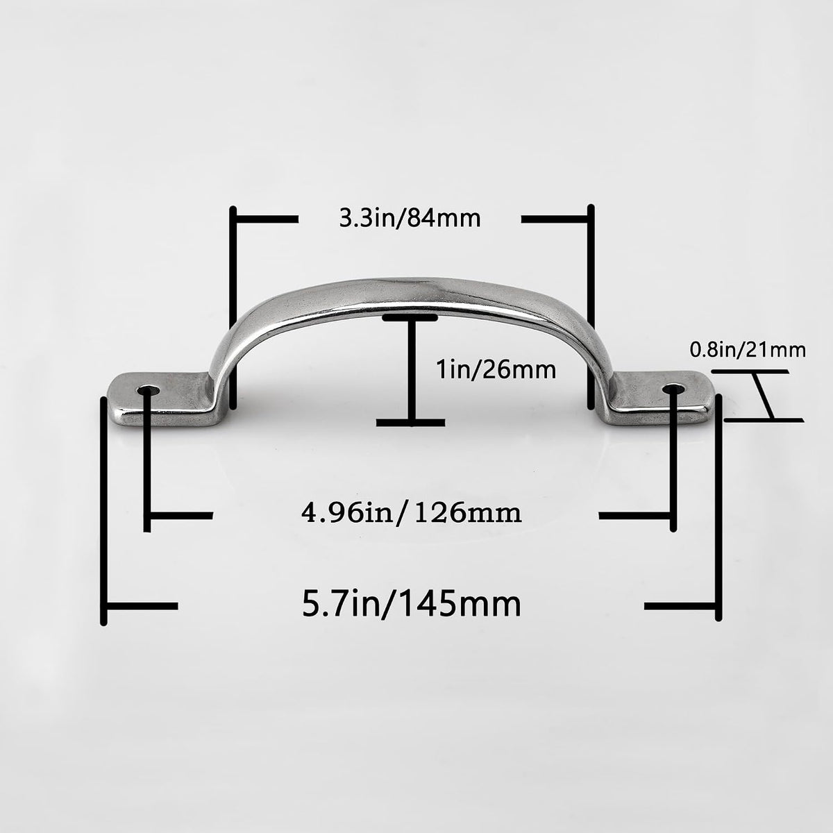 2PCS Boat Grab Handles Stainless Steel Boat Handrail 5.7"