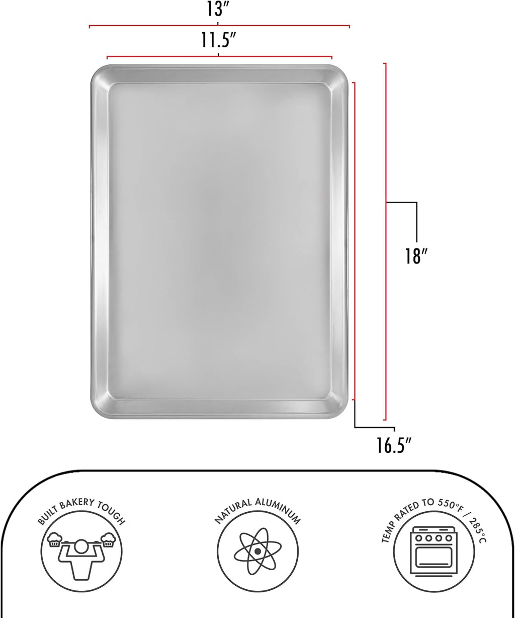 SP-HALF2PK Half Sheet Pan, 18 x 13 x 1 inch, 2-Pack