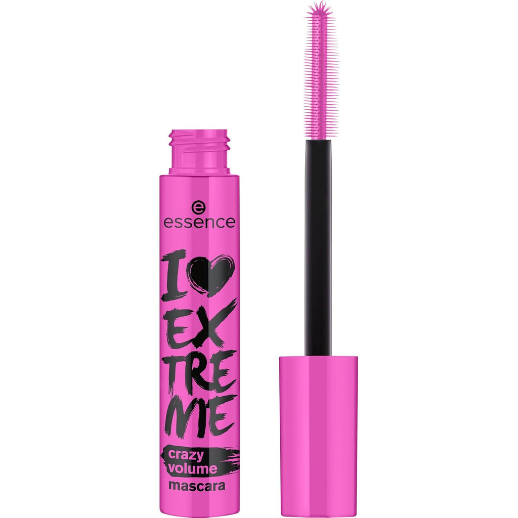 essence I Love Extreme Crazy Volume Mascara, Flake Free, Black (Pack of 1)