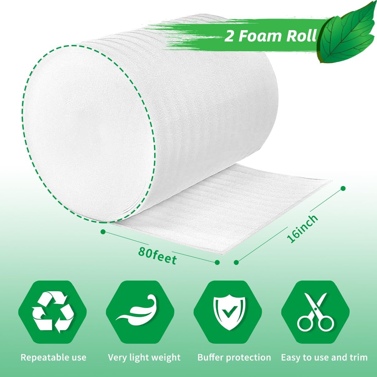 Moving Supplies, Foam Wrap Roll 16" Wide x 160' Length