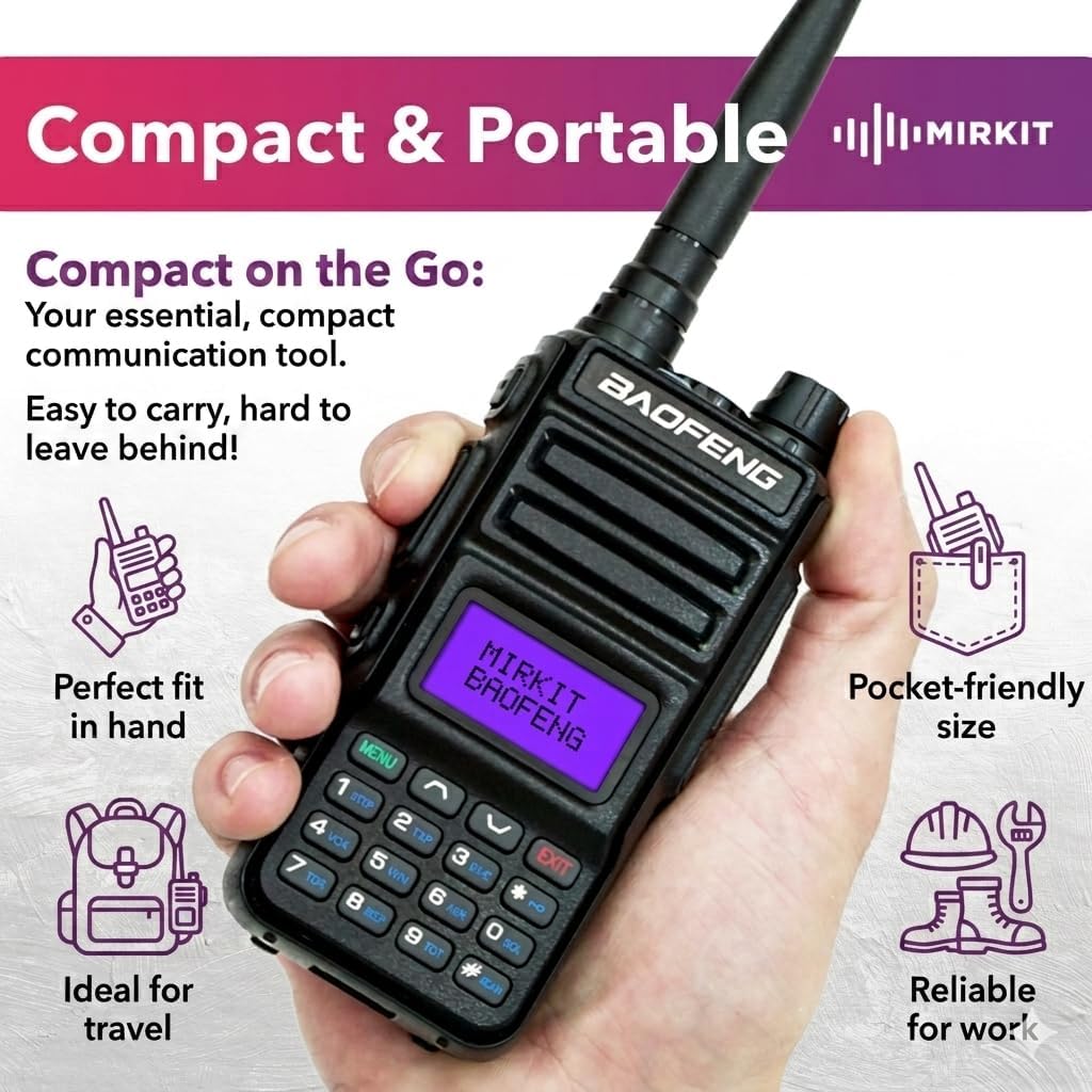 UV-5R (New Version TP8Pro) Two-Way Radio, Handheld Amateur Ham Transceiver, USB-C Rechargeable, 1800mAh Battery, Dual