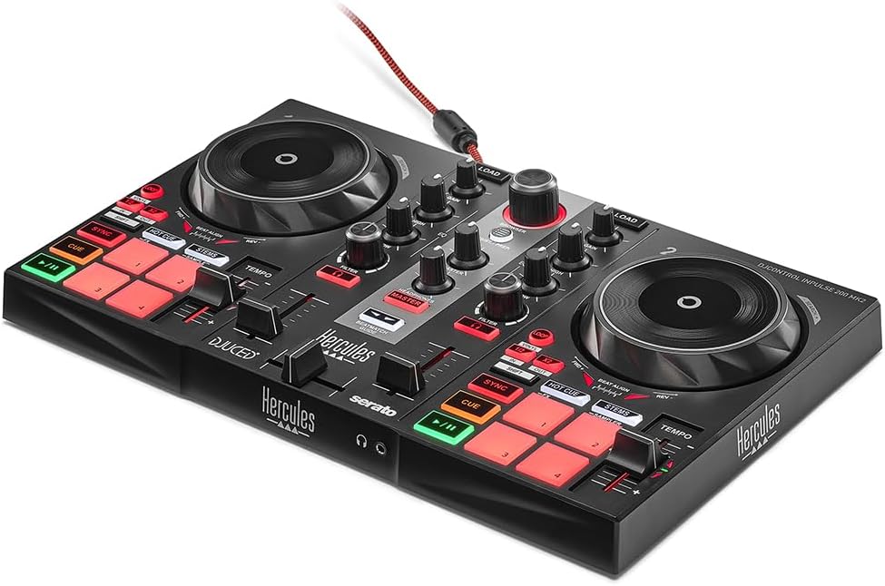 DJControl Inpulse 200 MK2 — Ideal DJ Controller for Learning to Mix — Software and Tutorials Included, Black