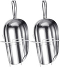2 Set 85 oz Large Aluminum Ice Scoop with Holder, Metal Scooper
