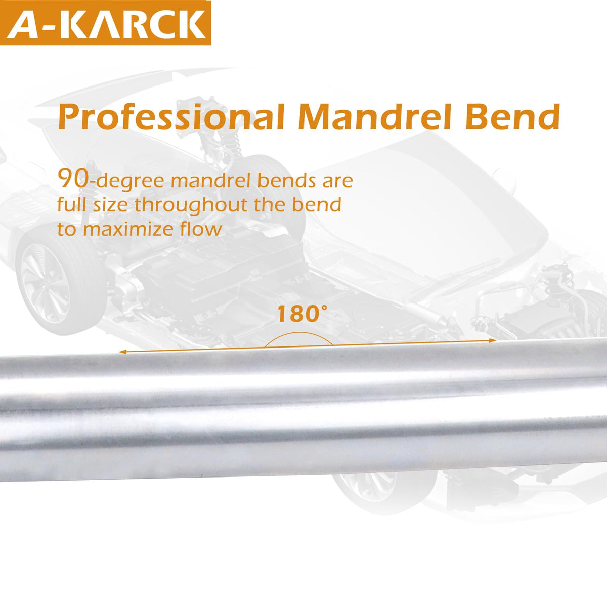 2 Inch Stainless Steel Exhaust Pipe, 40" Length