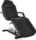 Hydraulic Tattoo Chair Esthetician Bed, Multi-Purpose 3-Section Facial Bed Table, Adjustable Beauty Salon Spa Massage