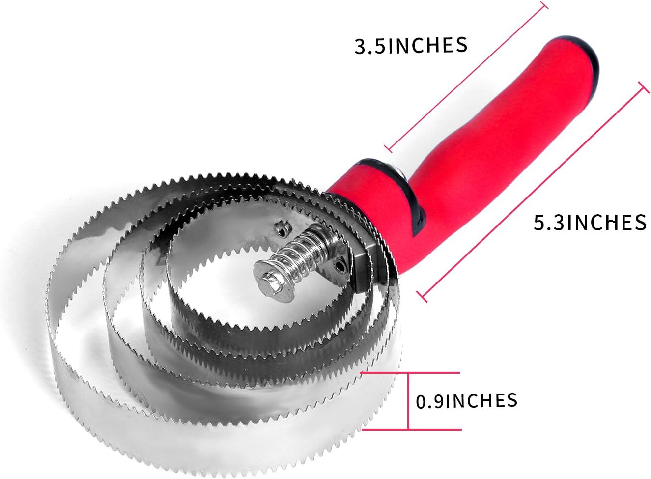 Reversible Stainless Steel Curry Comb with Soft Touch Grip (Red)