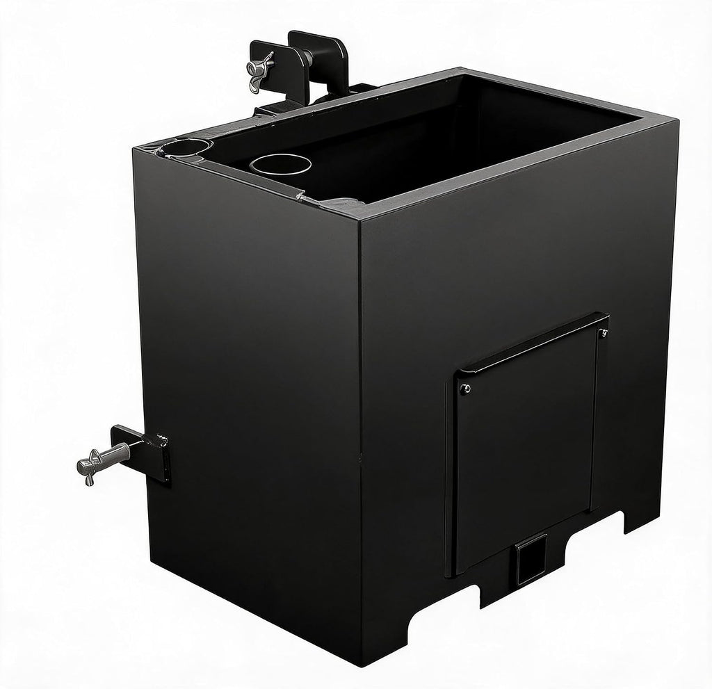 Heavy Duty 3 Point Ballast Box, 800 lbs Capacity, 5 cu.ft Steel Tractor Ballast Box Black, Fits Category 1 Tractor