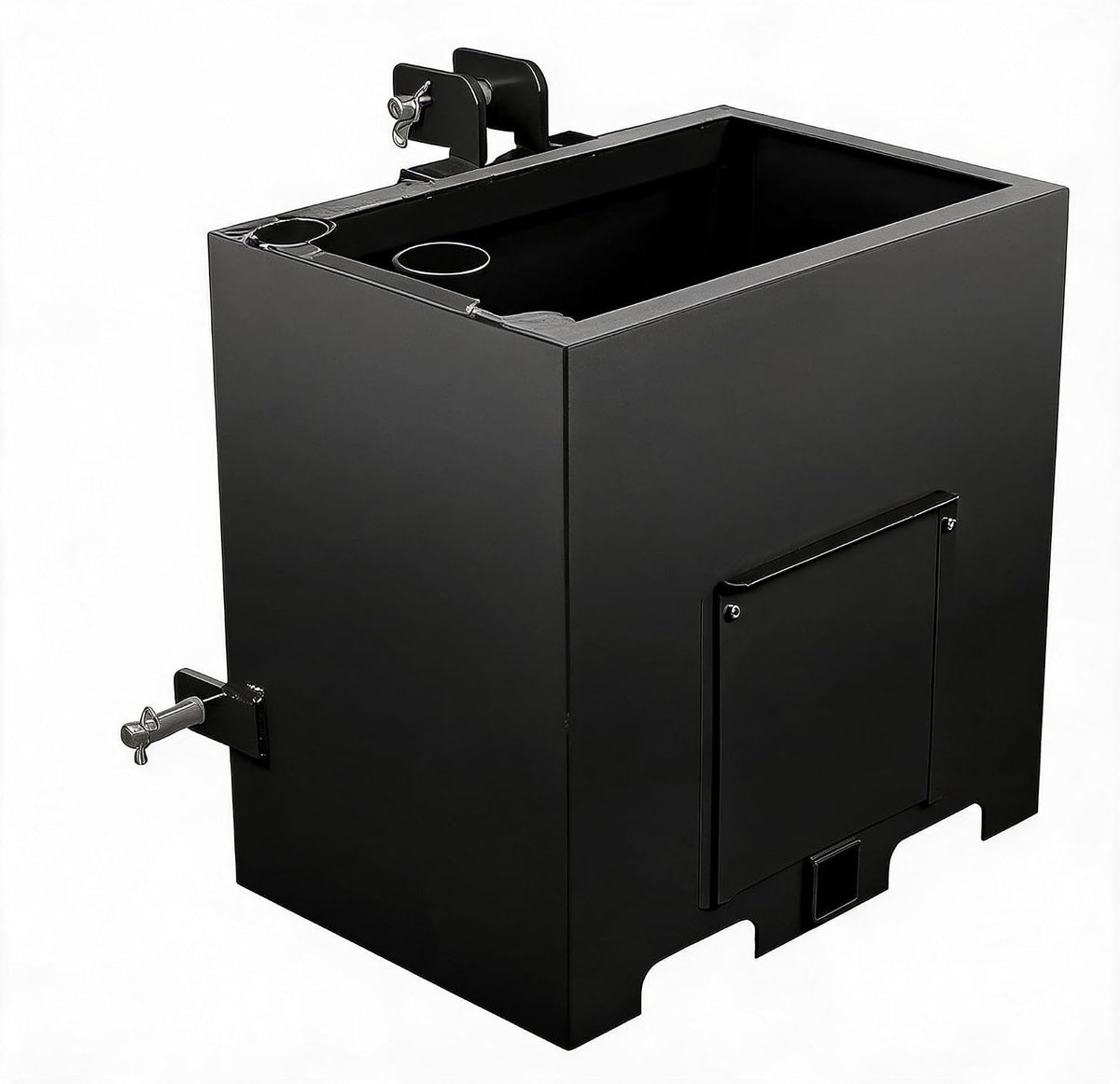 Heavy Duty 3 Point Ballast Box, 800 lbs Capacity, 5 cu.ft Steel Tractor Ballast Box Black, Fits Category 1 Tractor