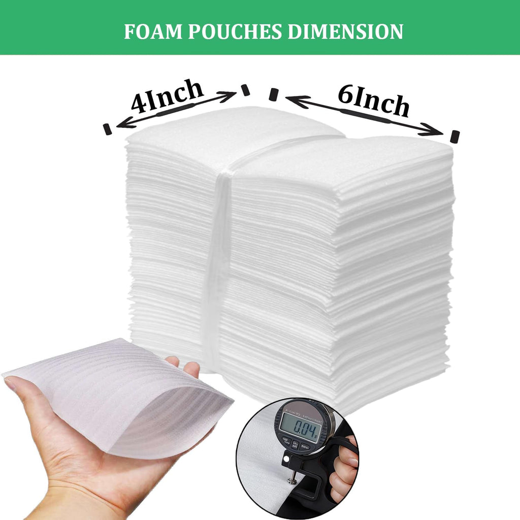 4x6Inch Cushion Foam Pouches 100pcs, Small Foam Wrap Pouches