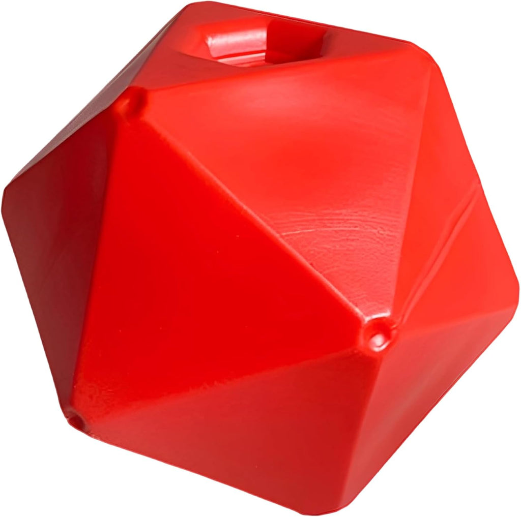 Red 9 in / 23 Cm Horse Treat Ball Feeder Toy, Food-Safe Pp Equine Play Ball, Entertainment for Boredom, Stress