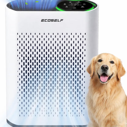Smart HEPA Air Purifier for Home Large Room Up to 2,400 Sq Ft, 360° Air Intake 602 WHITE