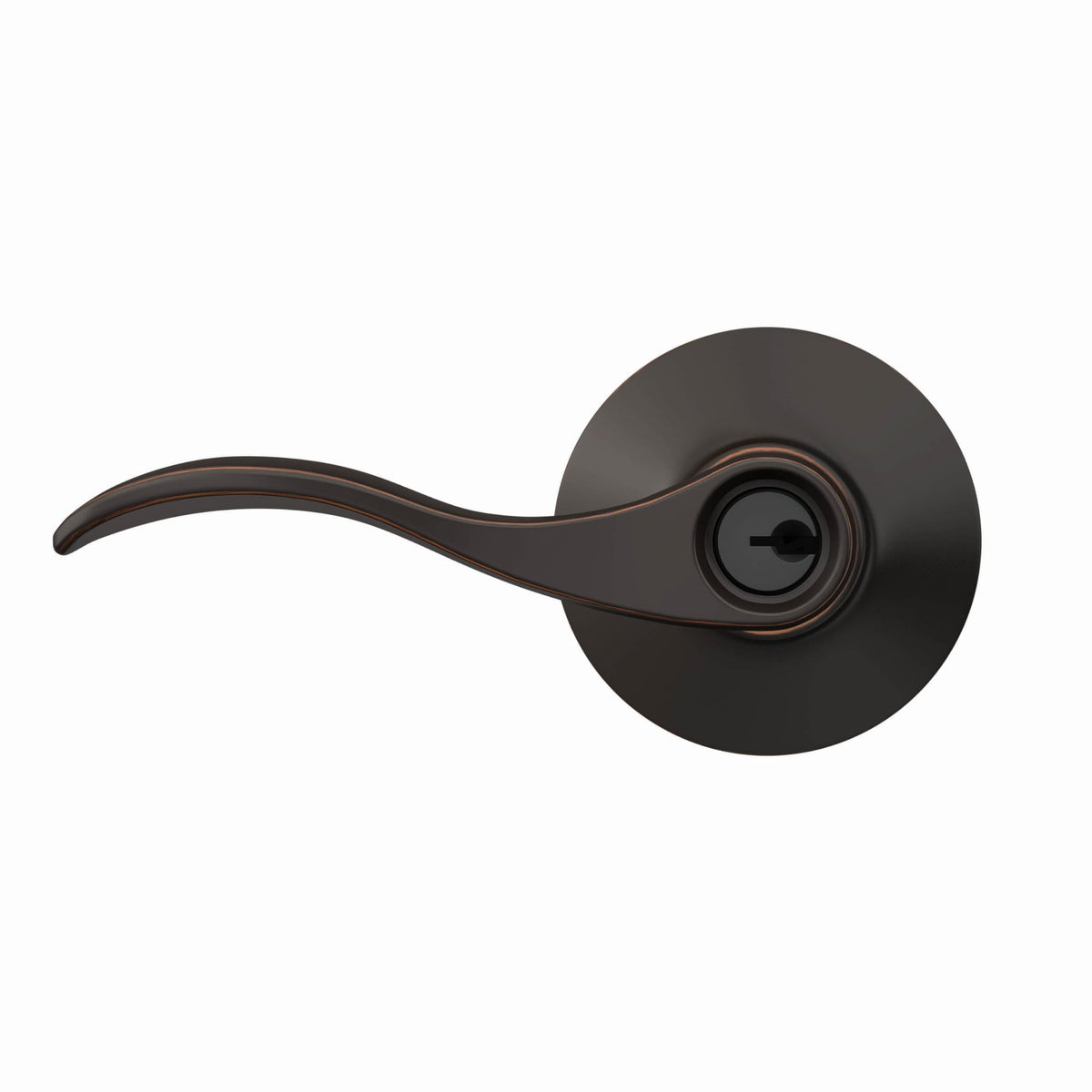 Accent Keyed Entry Door Handle, Reversible, Aged Bronze