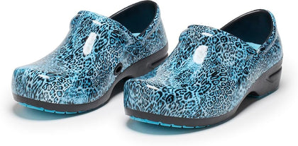 SR Angel Clogs, Nursing Shoes, ICY Leopard, 6 Women/4 Men