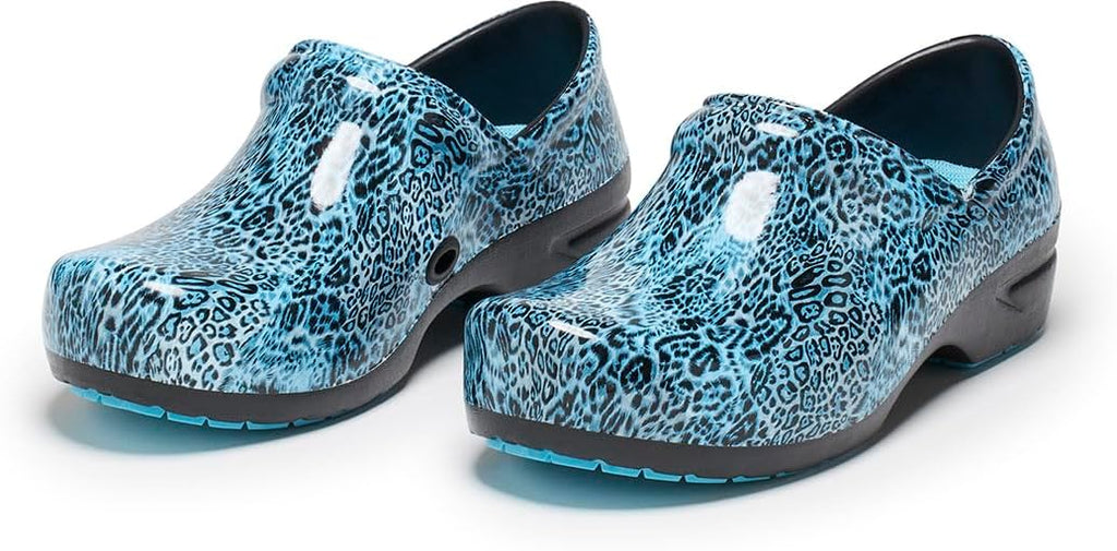 SR Angel Clogs, Nursing Shoes, ICY Leopard, 7 Women/5 Men