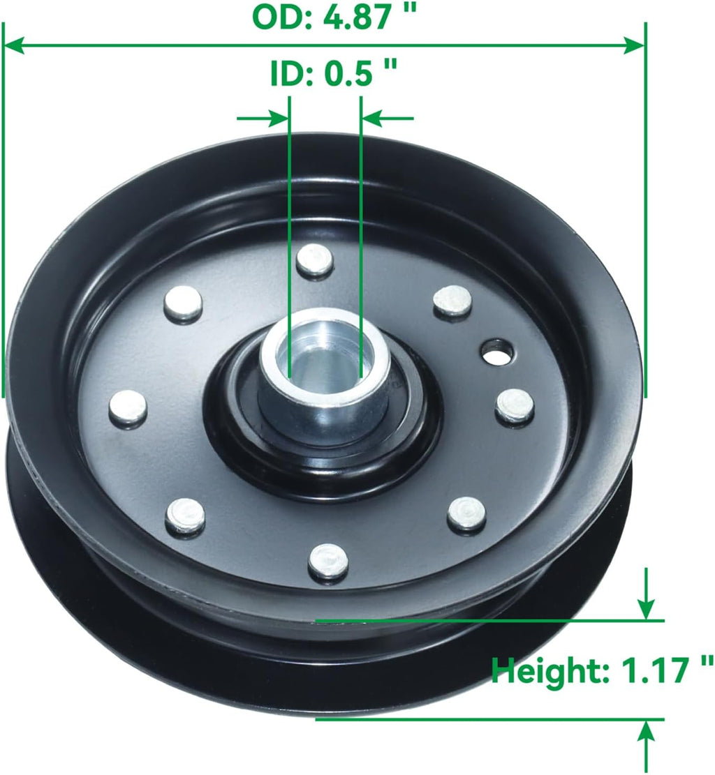 2 Pack 605512 Idler Pulley for Hustler Raptor SD, FasTrak Mowers