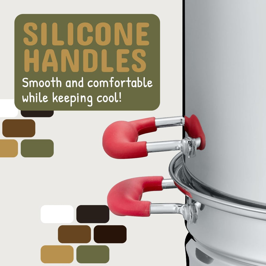 Stainless Steel Turbo Steam Canner Canning Steamer Pot Set. Includes Canning Rack and Mason Jars (Induction Compatible).