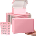 Shipping Boxes for Packaging, 9x6x4" Pink Corrugated Cardboard Boxes, 20 Packs Medium Mailing Boxes for Small Business