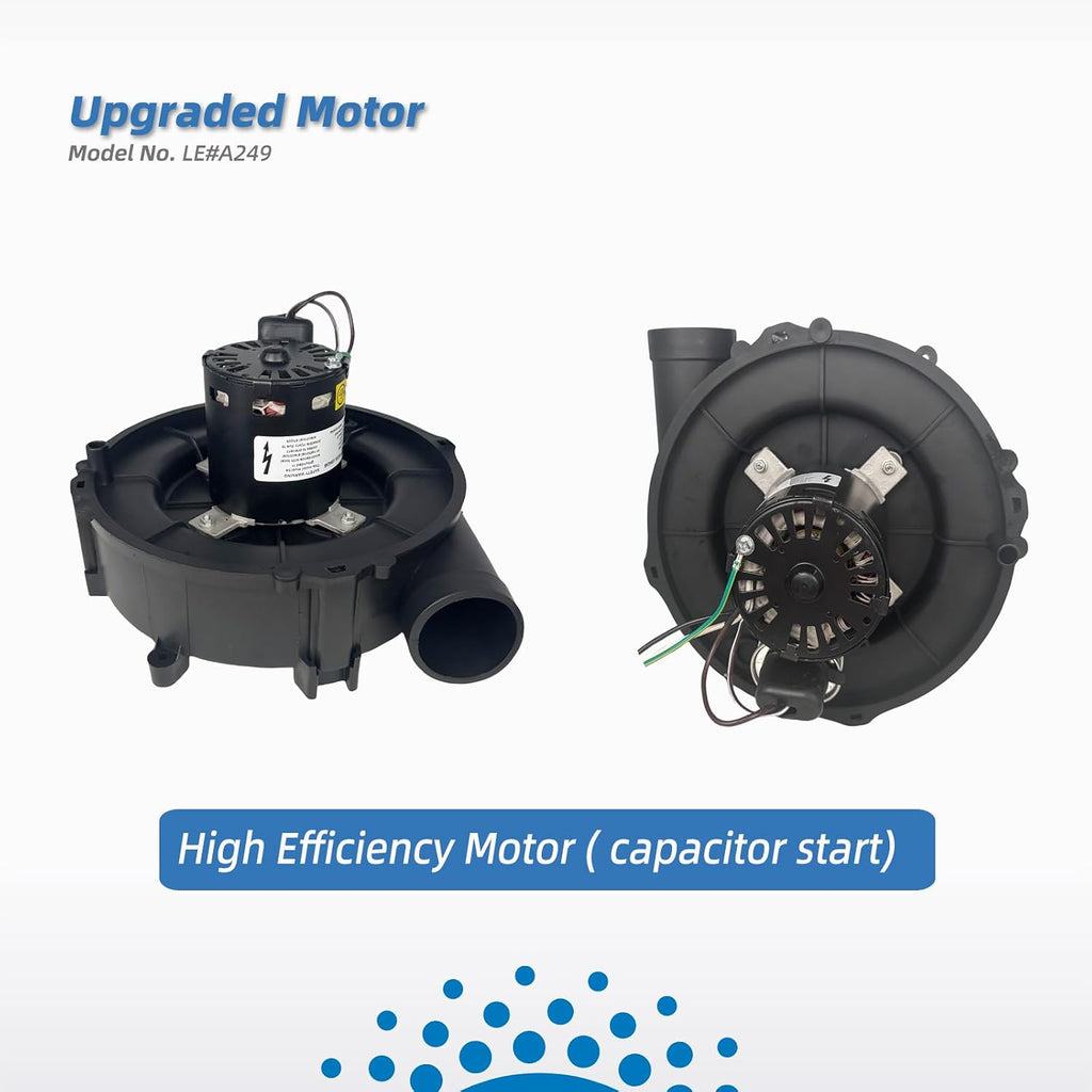 A249 Upgraded Blower Motor for Lennox Draft Inducer Replaces Fasco 702112686, 702113118, U21B, 103618-01, 103618-03, 73W44, LB-94724AE, etc. Furnace Flue Exhaust Vent Motor, 115V, 3400RPM