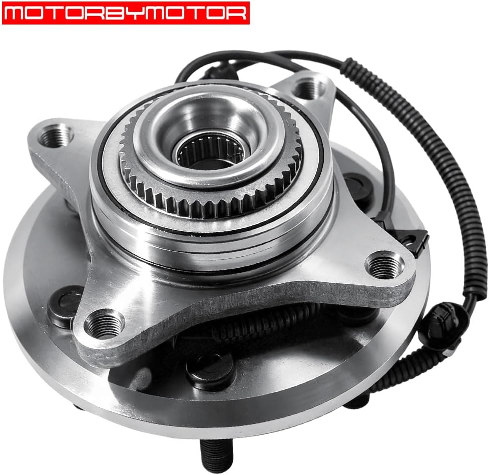 MotorbyMotor 515169 (4WD) Front Wheel Bearing and Hub Assembly with ABS 6 Lugs Fits for 2015-2017 Ford F-150 (2.7L 3.5L 5.0L Engines) Heavy Duty Low-Runout OE Directly Replacement Hub Bearing