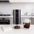 Portable Electric Burr Coffee Grinder, External Adjust, Rechargeable | 10 Drip Coffee Filter