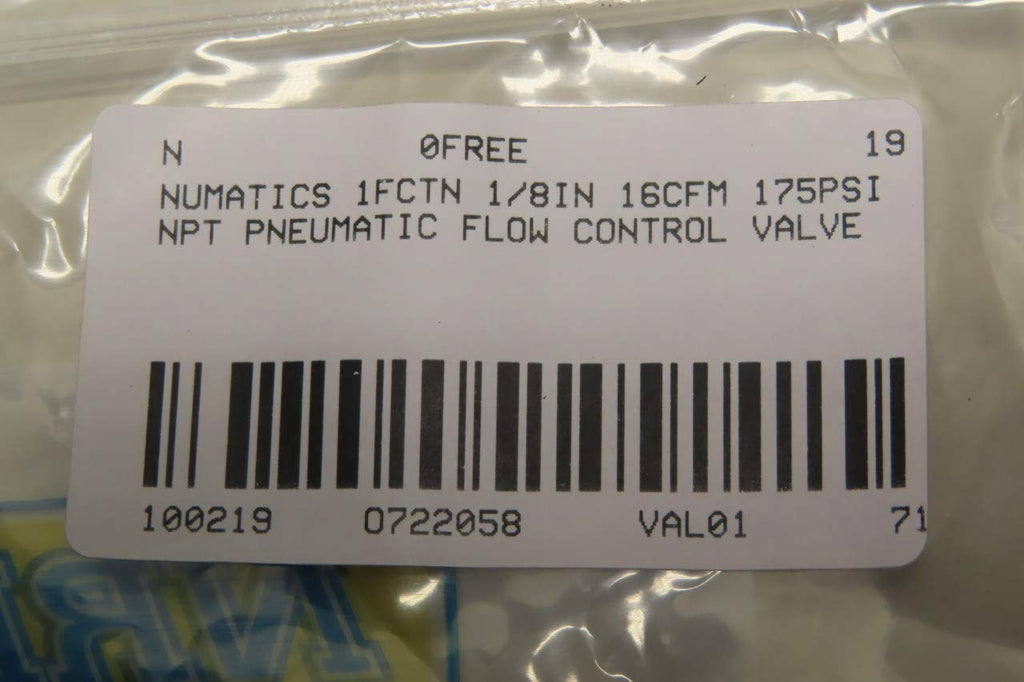 1FCTN 1/8IN NPT 16CFM 175PSI Pneumatic Flow Control Valve