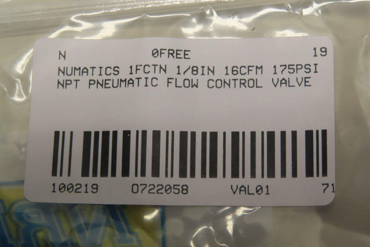 1FCTN 1/8IN NPT 16CFM 175PSI Pneumatic Flow Control Valve