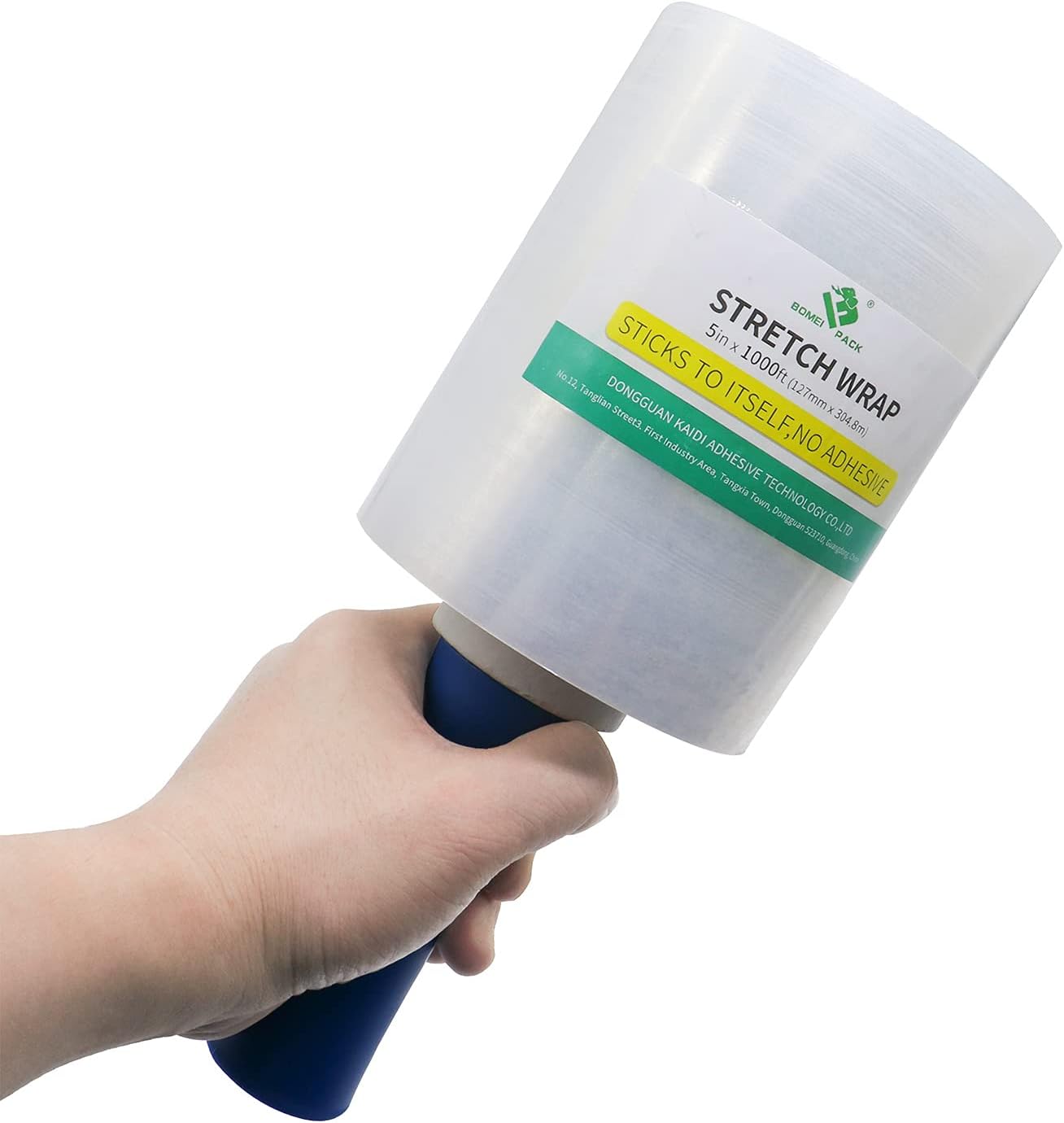 Mini Clear Industrial Stretch Wrap Film 5" x 1000ft 4 Pack with Handle, 80 Gauge Thick Cling Plastic Wrap for Moving