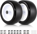 13x6.50-6 Flat Free Lawn Mower Tires and Wheels, 1/2" 3/4" 5/8" Ball Bearings, 13x6.5x6 Zero Turn Mower Front Tires